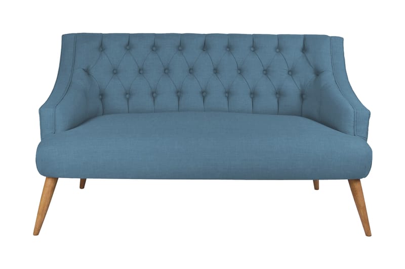 Lamonti 2-personers Sofa - Mørkeblå/Natur - 2 personers sofa