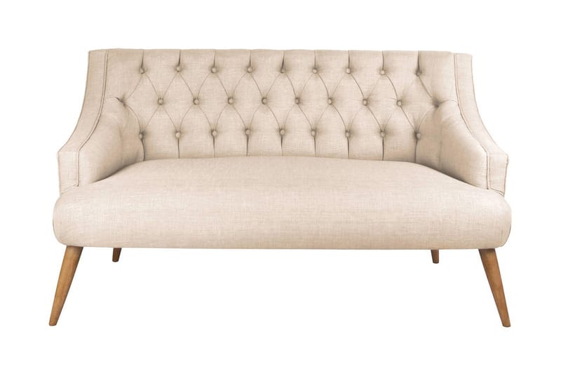 Lamonti 2-personers Sofa, Cremehvid/Natur