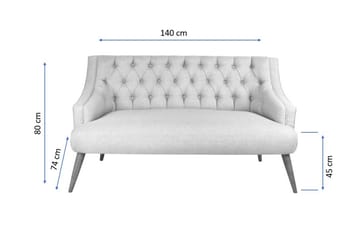 Lamonti 2-personers Sofa - Grå/Natur - Møbler - Sofaer - 2 personers sofa