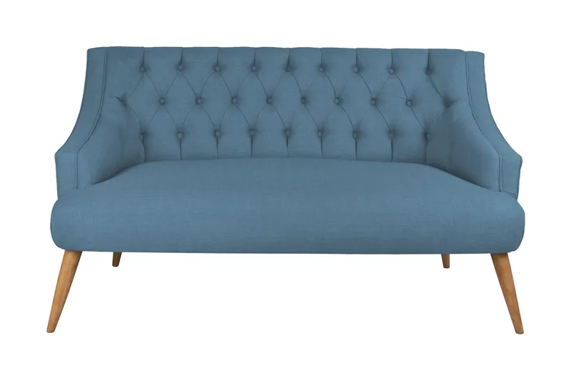 Lamonti 2-personers Sofa, Mørkeblå/Natur