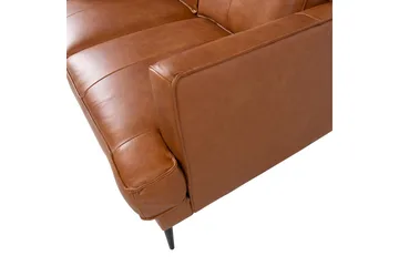 Leo 2-personers Sofa med Smalle Armlæn i Læder - Cognac - Møbler - Sofaer - 2 personers sofa