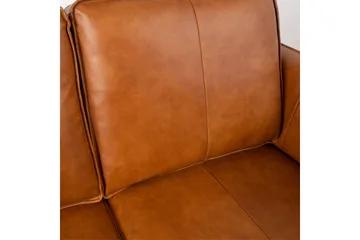 Leo 2-personers Sofa med Smalle Armlæn i Læder - Cognac - Møbler - Sofaer - 2 personers sofa