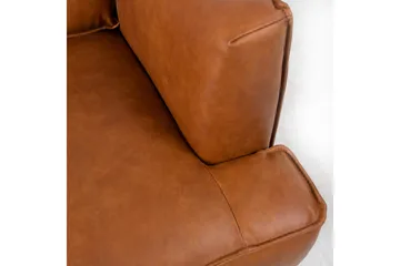 Leo 2-personers Sofa med Smalle Armlæn i Læder - Cognac - Møbler - Sofaer - 2 personers sofa
