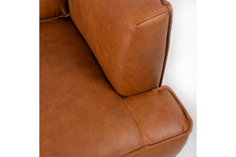 Leo 2-personers Sofa med Smalle Armlæn i Læder - Cognac - Møbler - Sofaer - 2 personers sofa