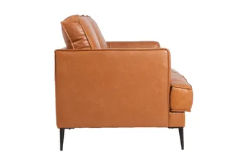 Leo 2-personers Sofa med Smalle Armlæn i Læder - Cognac - Møbler - Sofaer - 2 personers sofa