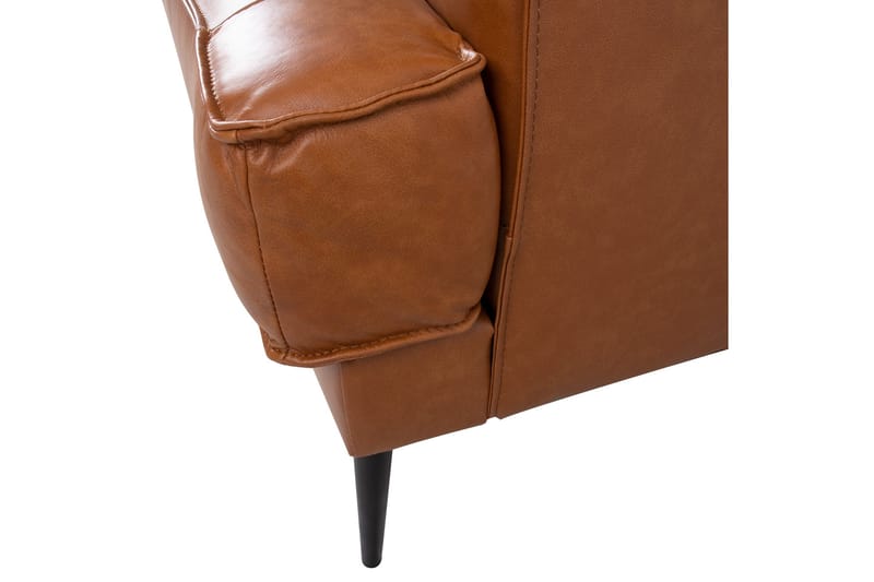Leo 2-personers Sofa med Smalle Armlæn i Læder - Cognac - Møbler - Sofaer - 2 personers sofa