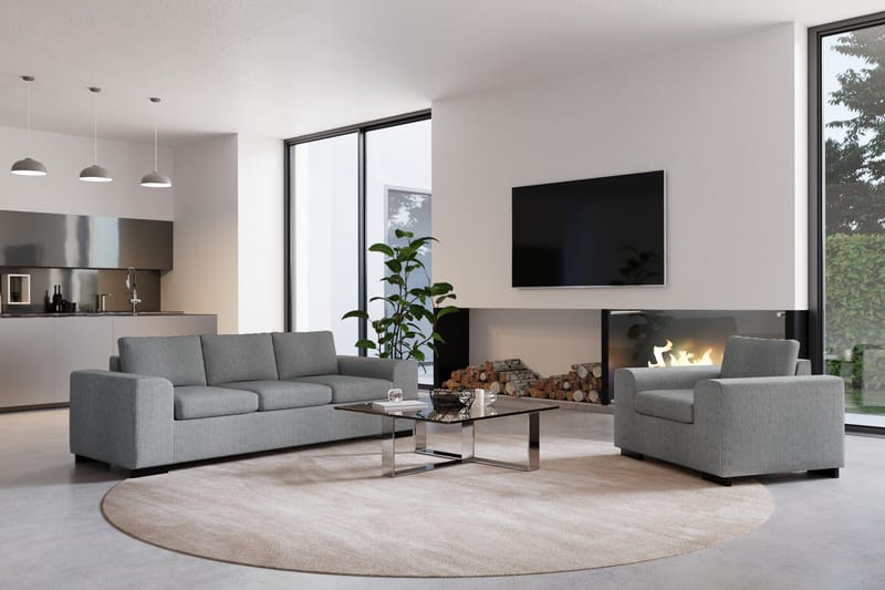 Link 2-personers Stofsofa - Lysegrå - Møbler - Sofaer - 2 personers sofa