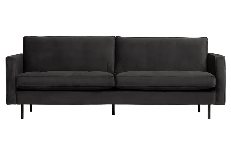 Lissbon 2-personers Sofa 230 cm i Fløjl, Antracit