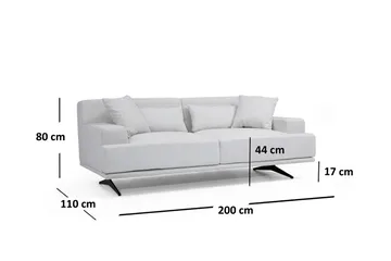 Lums 2-Pers. Sofa - Beige - Møbler - Sofaer - 2 personers sofa