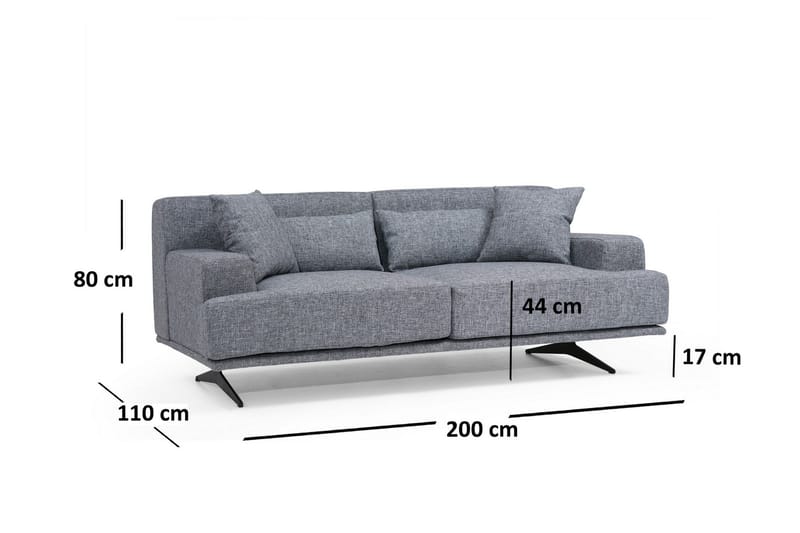 Lums 2-Pers. Sofa - Grå - Møbler - Sofaer - 2 personers sofa