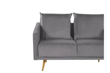 Maurana 2-Pers. Sofa - Velour/Grå - Møbler - Sofaer - 2 personers sofa