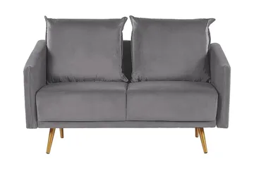 Maurana 2-Pers. Sofa - Velour/Grå - Møbler - Sofaer - 2 personers sofa