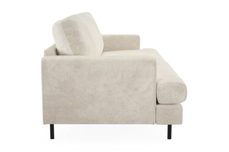Menard Compact 3-personers Fløjlssofa - Cremehvid - Møbler - Sofaer - 3 personers sofa