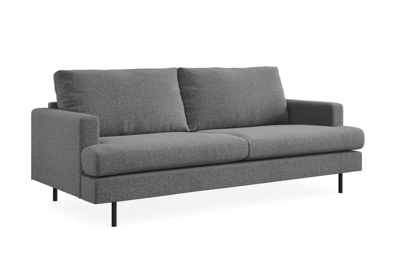 Menard Compact 3-personers Stofsofa - Mørkegrå - Møbler - Sofaer - 3 personers sofa