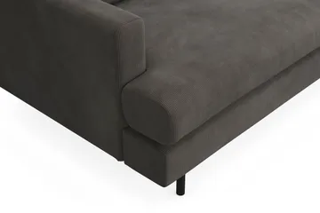 Menard Compact 3-personers Manchestersofa - Mørkegrå - Møbler - Sofaer - 3 personers sofa