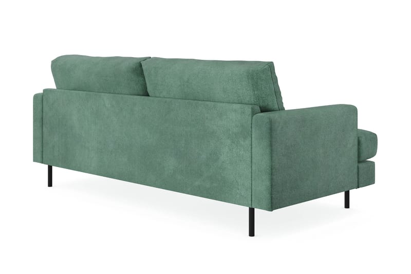 Menard Compact 3-personers Fløjlssofa - Mørkegrøn - Møbler - Sofaer - 3 personers sofa