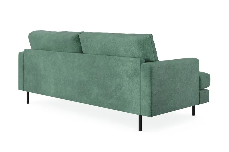 Menard Compact 3-personers Fløjlssofa - Mørkegrøn - Møbler - Sofaer - 3 personers sofa