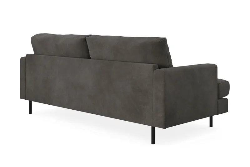 Menard Compact 3-personers Manchestersofa - Mørkegrå - Møbler - Sofaer - 3 personers sofa
