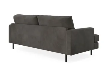 Menard Compact 3-personers Manchestersofa - Mørkegrå - Møbler - Sofaer - 3 personers sofa