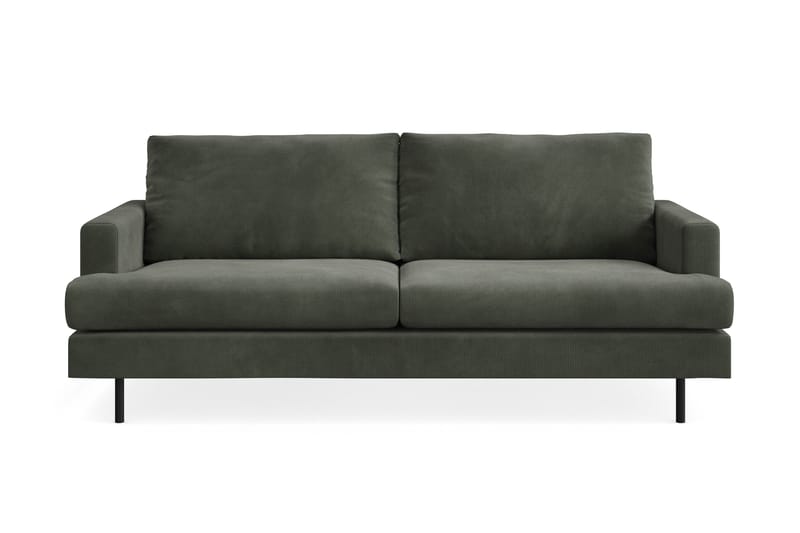 Menard Compact 3-personers Manchestersofa - Mørkegrøn - Møbler - Sofaer - 3 personers sofa
