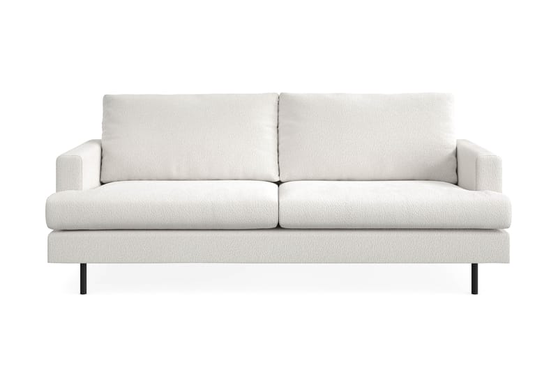 Menard Compact 3-personers Sofa i Bouclé - Hvid - Møbler - Sofaer - 3 personers sofa