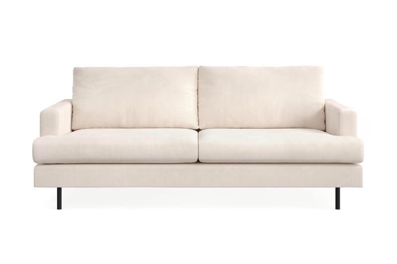 Menard Compact 3-personers Manchestersofa - Beige - Møbler - Sofaer - 3 personers sofa