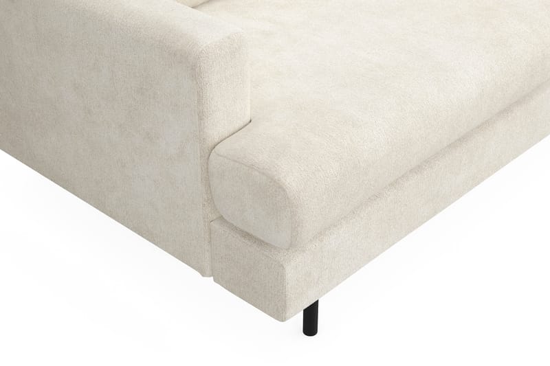 Menard Compact 3-personers Fløjlssofa - Cremehvid - Møbler - Sofaer - 3 personers sofa
