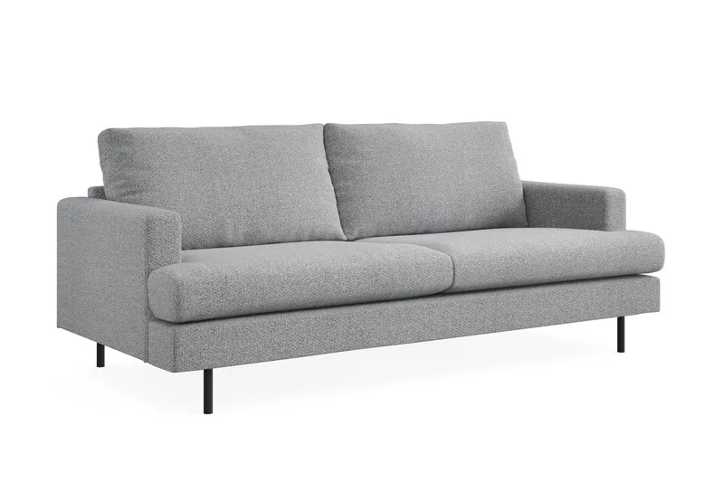 Menard Compact 3-personers Stofsofa - Grå - Møbler - Sofaer - 3 personers sofa