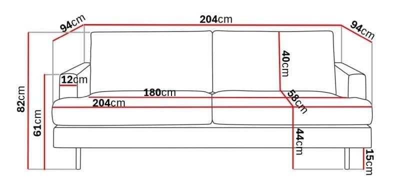 Menard Compact 3-personers Manchestersofa - Grøn - Møbler - Sofaer - 3 personers sofa