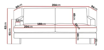 Menard Compact 3-personers Manchestersofa - Mørkegrøn - Møbler - Sofaer - 3 personers sofa