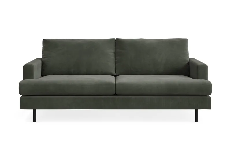 Menard Compact 3-personers Manchestersofa, Mørkegrøn