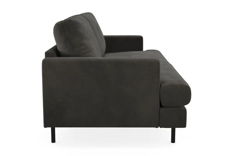 Menard Compact 3-personers Manchestersofa - Mørkegrå - Møbler - Sofaer - 3 personers sofa