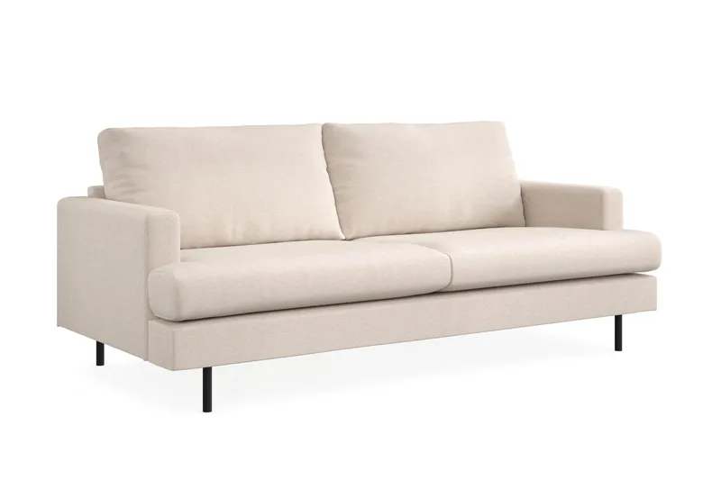 Menard Compact 3-personers Stofsofa - Beige - Møbler - Sofaer - 3 personers sofa