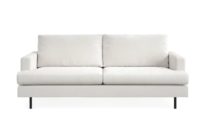 Menard Compact 3-personers Sofa i Bouclé, Hvid