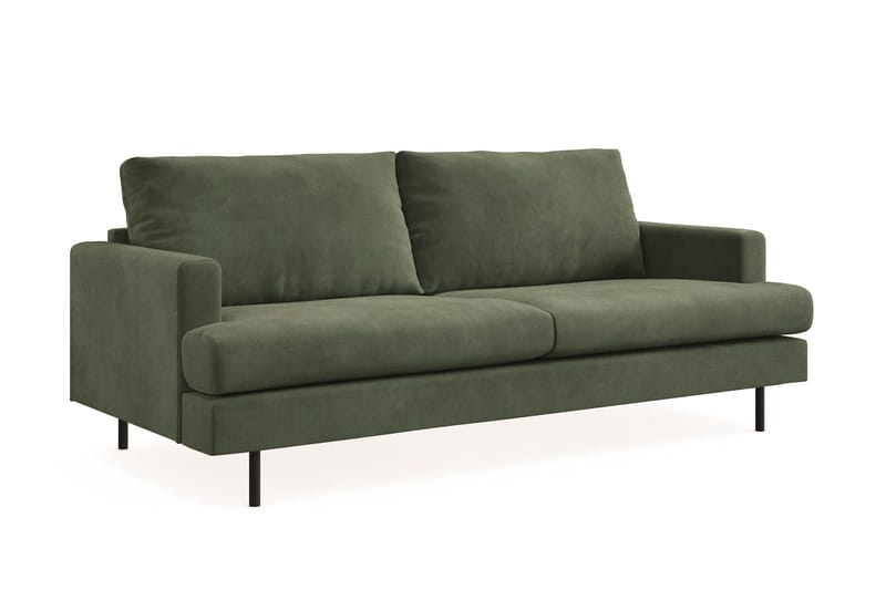 Menard Compact 3-personers Manchestersofa - Grøn - Møbler - Sofaer - 3 personers sofa