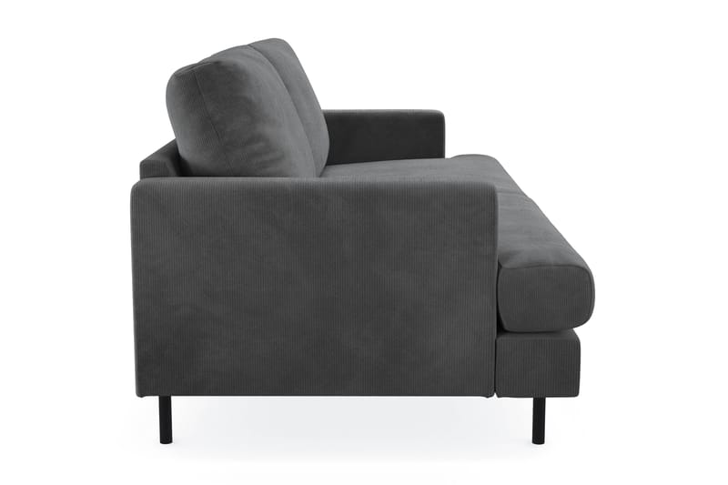 Menard Compact 3-personers Manchestersofa - Grå - Møbler - Sofaer - 3 personers sofa