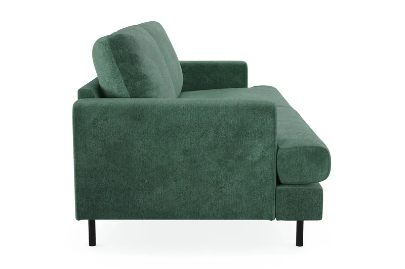 Menard Compact 3-personers Fløjlssofa - Mørkegrøn - Møbler - Sofaer - 3 personers sofa