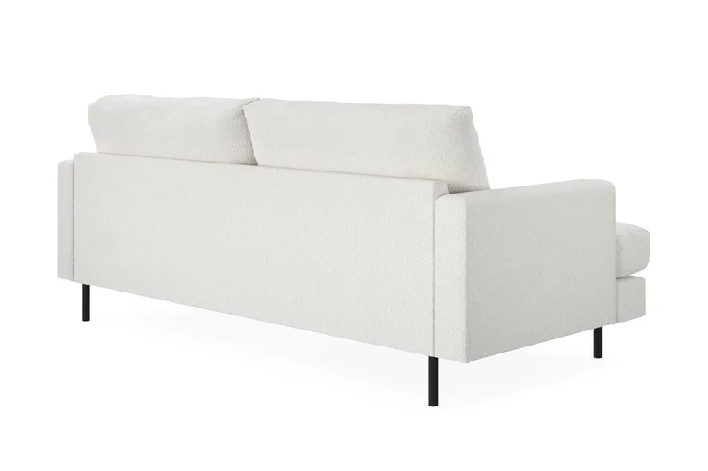 Menard Compact 3-personers Sofa i Bouclé - Hvid - Møbler - Sofaer - 3 personers sofa
