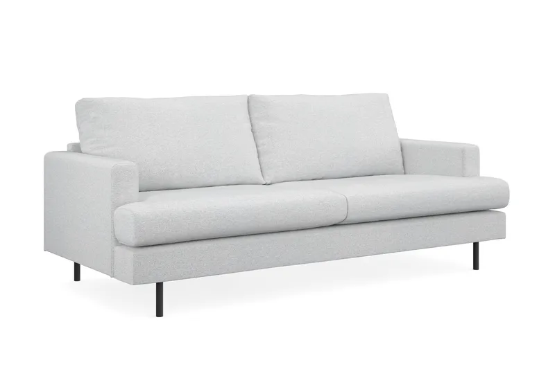 Menard Compact 3-personers Stofsofa - Lysegrå - Møbler - Sofaer - 3 personers sofa