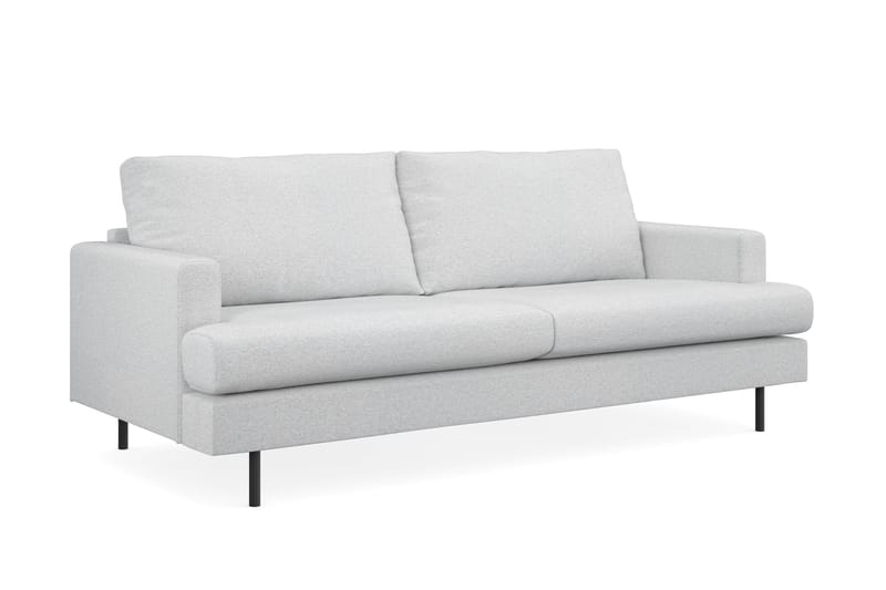 Menard Compact 3-personers Stofsofa - Lysegrå - Møbler - Sofaer - 3 personers sofa
