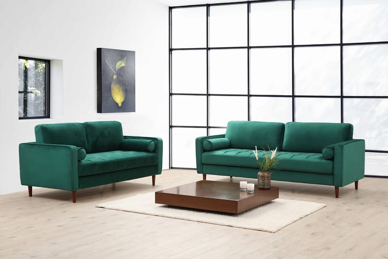 Mirrilnesh Sofa 2-Pers. - Grøn - 2 personers sofa