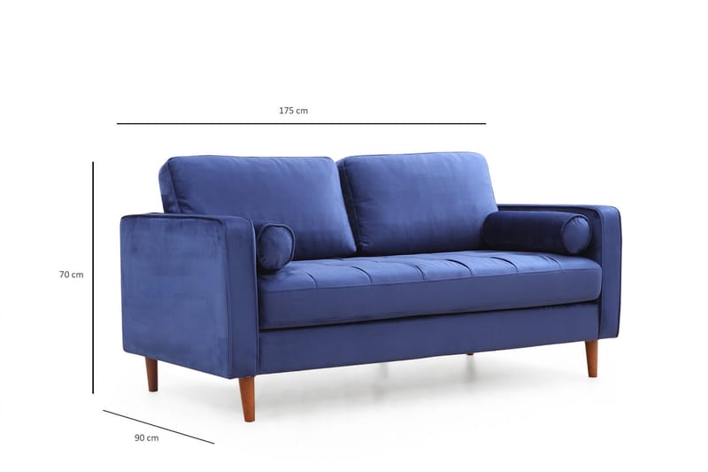 Mirrilnesh Sofa 2-Pers. - Marinblå - Møbler - Sofaer - 2 personers sofa