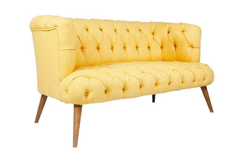 Monroew 2-personers Sofa - Gul/Natur - Møbler - Sofaer - 2 personers sofa