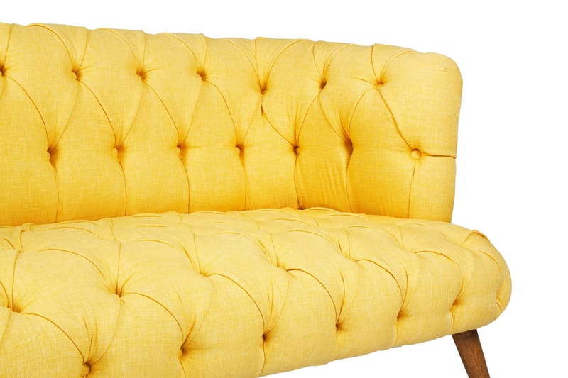 Monroew 2-personers Sofa - Gul/Natur - 2 personers sofa