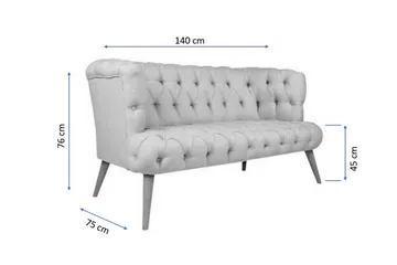 Monroew 2-personers Sofa - Grå/Natur - Møbler - Sofaer - 2 personers sofa