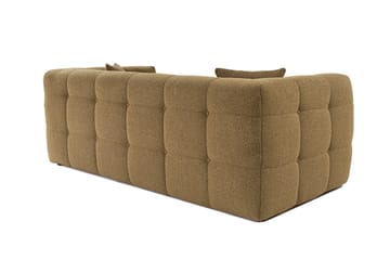 Octavian 2-personers Sofa med Knappet Kubisk i Bouclé - Brun - Møbler - Sofaer - 2 personers sofa