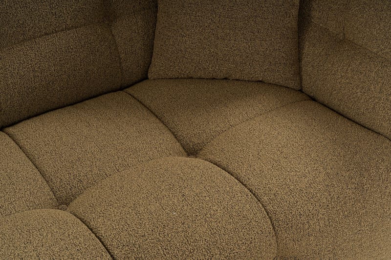 Octavian 2-personers Sofa med Knappet Kubisk i Bouclé - Brun - Møbler - Sofaer - 2 personers sofa