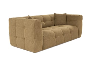 Octavian 2-personers Sofa med Knappet Kubisk i Bouclé - Brun - Møbler - Sofaer - 2 personers sofa