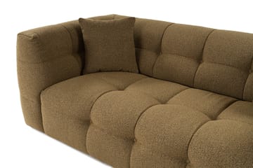 Octavian 2-personers Sofa med Knappet Kubisk i Bouclé - Brun - Møbler - Sofaer - 2 personers sofa