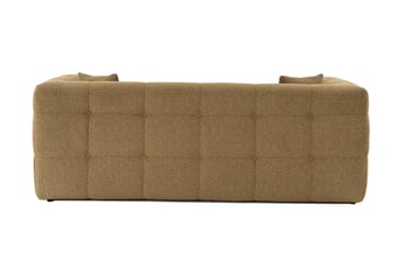 Octavian 2-personers Sofa med Knappet Kubisk i Bouclé - Brun - Møbler - Sofaer - 2 personers sofa